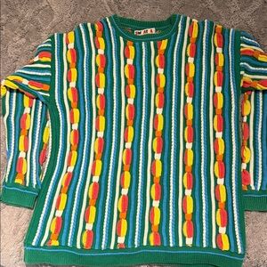 Vintage! Made in USA Vibrant Striped Crewneck Sweater